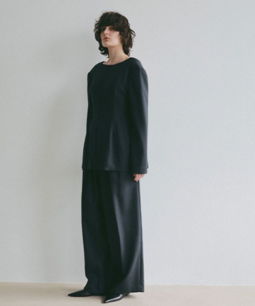ETRE TOKYO(エトレトウキョウ)の「ダブルフェイスデザインウエストワイドパンツ(その他パンツ・レディース・ブラック/ネイビー・S/M)」の10枚目の写真