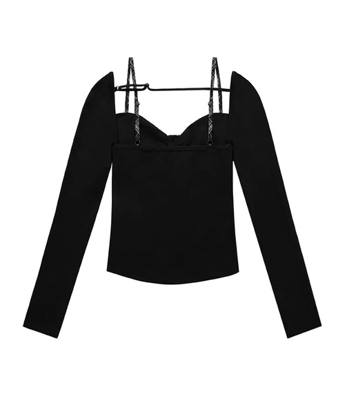 EYEER(イワイイアル)の「◇EYEER◇ブランド直輸入正規品/チェック柄 レイヤード ロング スリーブ CHECK PATTERN LAYERD LONG SLEEVE(Tシャツ/カットソー・レディース・ブラック・S)」の15枚目の写真