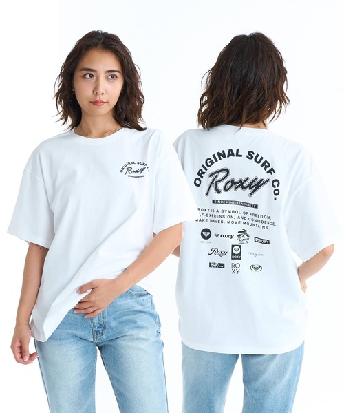 ROXY(ロキシー)の「ROXY ウィメンズ ORIGINAL SURF Tシャツ 【2026年春夏モデル】(Tシャツ/カットソー・レディース・ホワイト/ブラック/ブラウン/グレー・MEDIUM/LARGE)」の1枚目の写真
