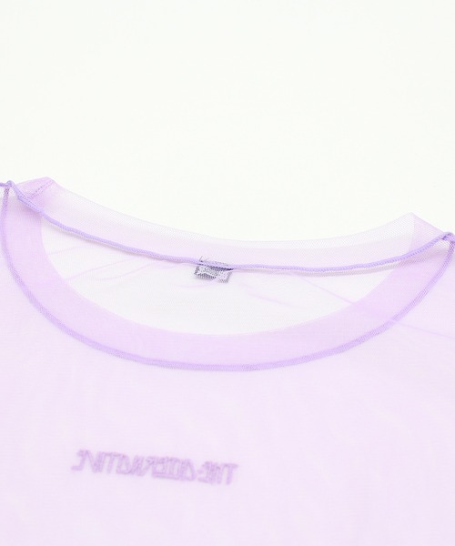 RNA(アールエヌエー)の「M2688 チュールメッシュルーズロンT(Tシャツ/カットソー・レディース・ライトパープル/ホワイト/ブラック・MEDIUM)」の9枚目の写真