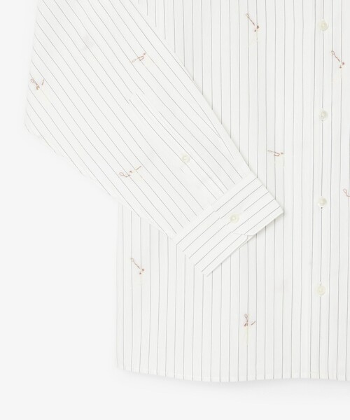LACOSTE(ラコステ)の「オールオーバーステッチ ストライプシャツ(シャツ/ブラウス・メンズ・オフホワイト・41/40/39/38)」の8枚目の写真