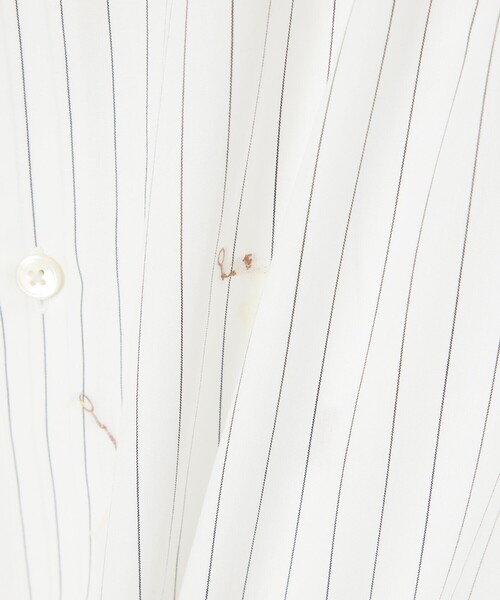 LACOSTE(ラコステ)の「オールオーバーステッチ ストライプシャツ(シャツ/ブラウス・メンズ・オフホワイト・41/40/39/38)」の2枚目の写真