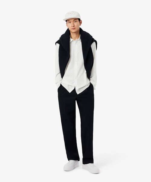 LACOSTE(ラコステ)の「オールオーバーステッチ ストライプシャツ(シャツ/ブラウス・メンズ・オフホワイト・41/40/39/38)」の3枚目の写真