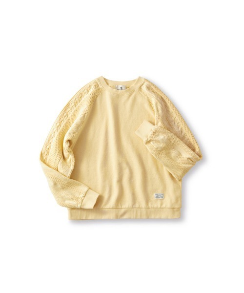 Sunny clouds(サニークラウズ)の「サニークラウズ セーターになりたかったカットソートップス〈メンズ〉(Tシャツ/カットソー・メンズ・ライトイエロー/グリーン/アイボリー・S/M/L)」の4枚目の写真