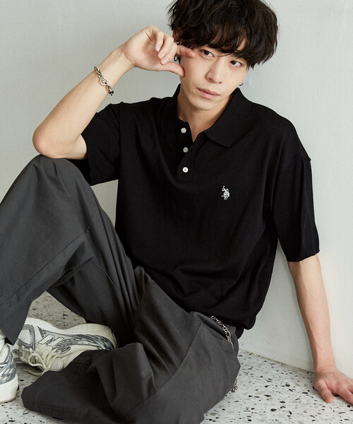 ◆U.S. POLO ◆ASSN. ブラックポロシャツ U.S. POLO ASSN.（ユーエスポロアッスン） ポロシャツ 「U.S. POLO