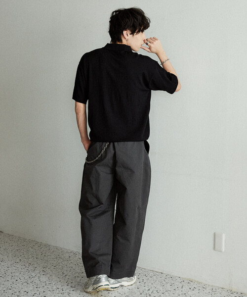 U.S. POLO ASSN.(ユーエスポロアッスン)の「U.S. POLO ASSN. × PUBLUX/ユーエスポロアッスン <接触冷感>別注 サマーニット ポロ 限定展開(ポロシャツ・メンズ・ブラック/チャコールグレー/グレー/ネイビー/インディゴブルー/ブラウン/ダークブラウン・LARGE/MEDIUM/SMALL)」の11枚目の写真