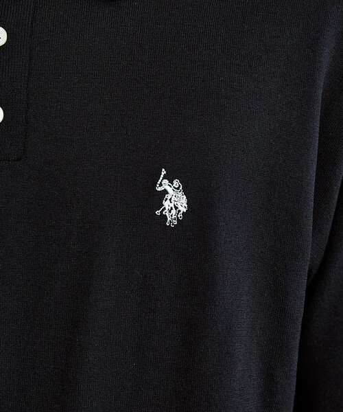 U.S. POLO ASSN.(ユーエスポロアッスン)の「U.S. POLO ASSN. × PUBLUX/ユーエスポロアッスン <接触冷感>別注 サマーニット ポロ 限定展開(ポロシャツ・メンズ・ブラック/チャコールグレー/グレー/ネイビー/インディゴブルー/ブラウン/ダークブラウン・LARGE/MEDIUM/SMALL)」の15枚目の写真