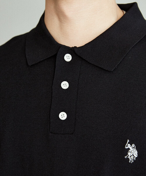U.S. POLO ASSN.(ユーエスポロアッスン)の「U.S. POLO ASSN. × PUBLUX/ユーエスポロアッスン <接触冷感>別注 サマーニット ポロ 限定展開(ポロシャツ・メンズ・ブラック/チャコールグレー/グレー/ネイビー/インディゴブルー/ブラウン/ダークブラウン・LARGE/MEDIUM/SMALL)」の22枚目の写真