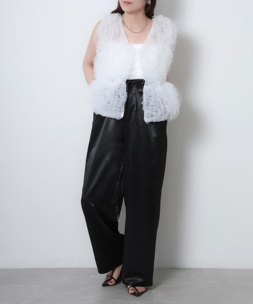 Riberry（リベリー）の「サテンイージーワイドパンツ（その他パンツ・レディース・ピンク/アイボリー/ブラック/グレイッシュベージュ・FREE）」の20枚目の写真