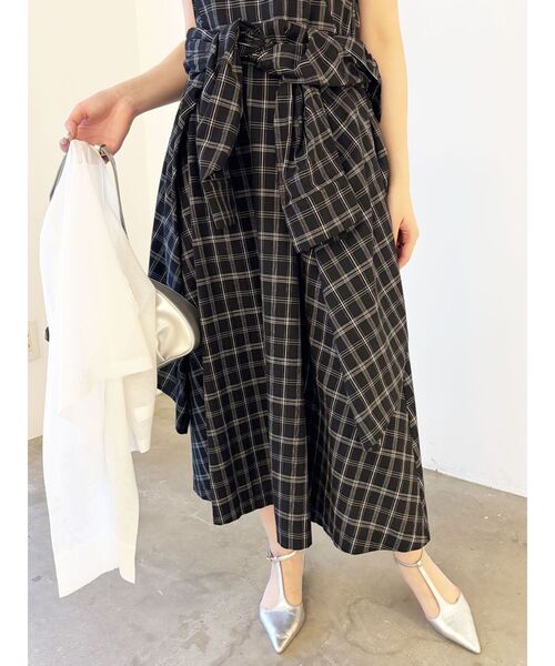 LAGUNAMOON（ラグナムーン）の「ウエストシャツデザインワンピース（ワンピース・レディース・ホワイト/ブラック・SMALL/MEDIUM）」の3枚目の写真