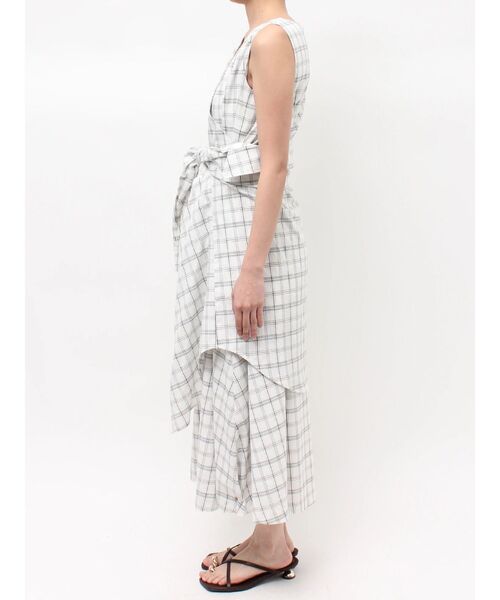 LAGUNAMOON（ラグナムーン）の「ウエストシャツデザインワンピース（ワンピース・レディース・ホワイト/ブラック・SMALL/MEDIUM）」の5枚目の写真