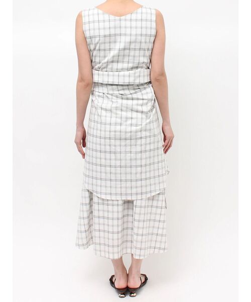 LAGUNAMOON（ラグナムーン）の「ウエストシャツデザインワンピース（ワンピース・レディース・ホワイト/ブラック・SMALL/MEDIUM）」の6枚目の写真