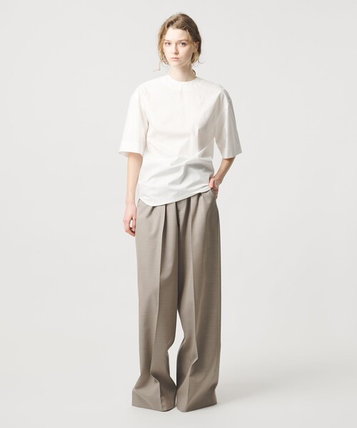 LOEFF(ロエフ)の「<LOEFF>フィッシュテイル ショートスリーブ シャツ(シャツ/ブラウス・レディース・ホワイト/ネイビー・FREE)」の3枚目の写真