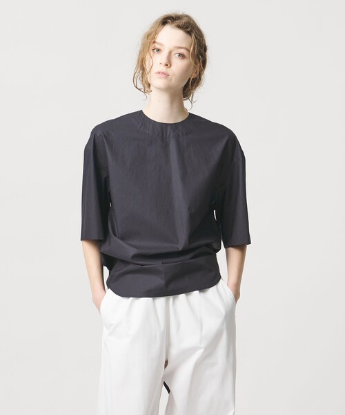 LOEFF(ロエフ)の「<LOEFF>フィッシュテイル ショートスリーブ シャツ(シャツ/ブラウス・レディース・ホワイト/ネイビー・FREE)」の7枚目の写真