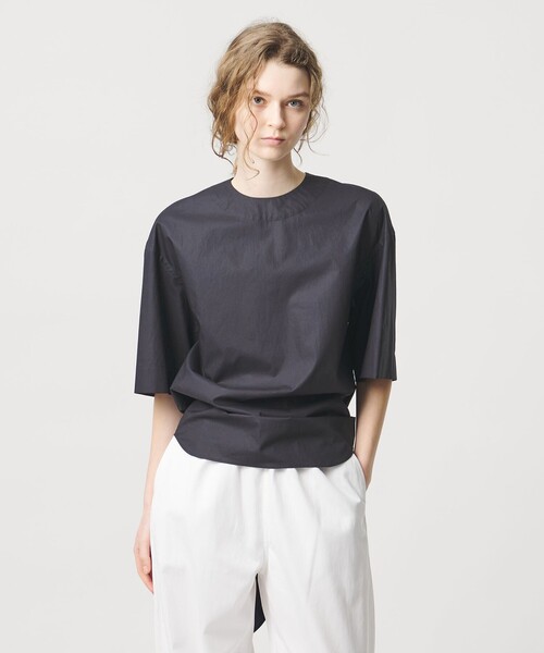 LOEFF(ロエフ)の「<LOEFF>フィッシュテイル ショートスリーブ シャツ(シャツ/ブラウス・レディース・ホワイト/ネイビー・FREE)」の8枚目の写真