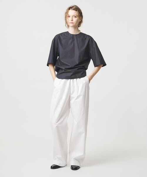 LOEFF(ロエフ)の「<LOEFF>フィッシュテイル ショートスリーブ シャツ(シャツ/ブラウス・レディース・ホワイト/ネイビー・FREE)」の9枚目の写真