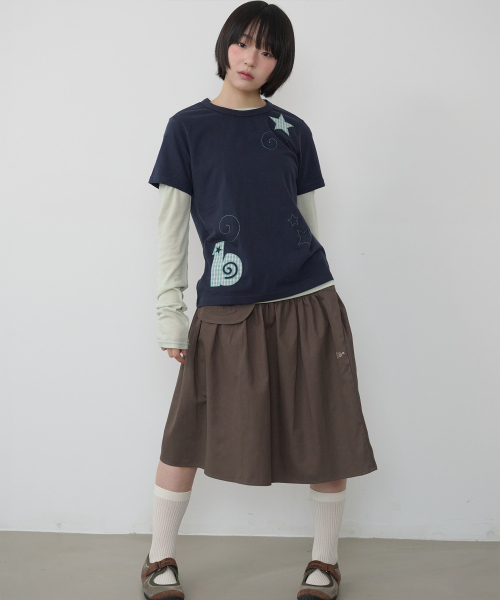 BAUF（バウフ）の「BスタースリムフィットTシャツ[ネイビー]（Tシャツ/カットソー・レディース・その他・FREE）」の6枚目の写真
