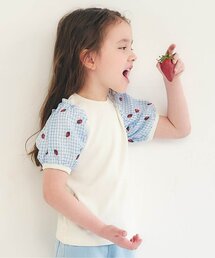 apres les cours | 袖刺繍シアースリーブ半袖Tシャツ(Tシャツ/カットソー)