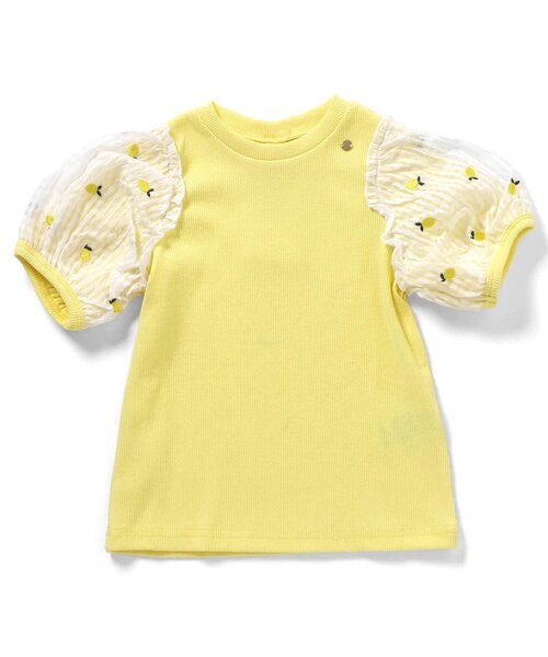 apres les cours（アプレレクール）の「袖刺繍シアースリーブTシャツ（Tシャツ/カットソー・キッズ・ネイビー/アイボリー/イエロー/オレンジ・100/140/130/120/110/90/80）」の14枚目の写真