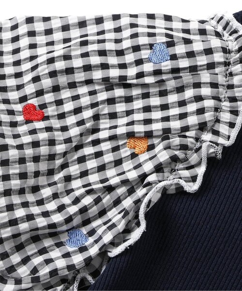 apres les cours（アプレレクール）の「袖刺繍シアースリーブTシャツ（Tシャツ/カットソー・キッズ・ネイビー/アイボリー/イエロー/オレンジ・100/140/130/120/110/90/80）」の17枚目の写真