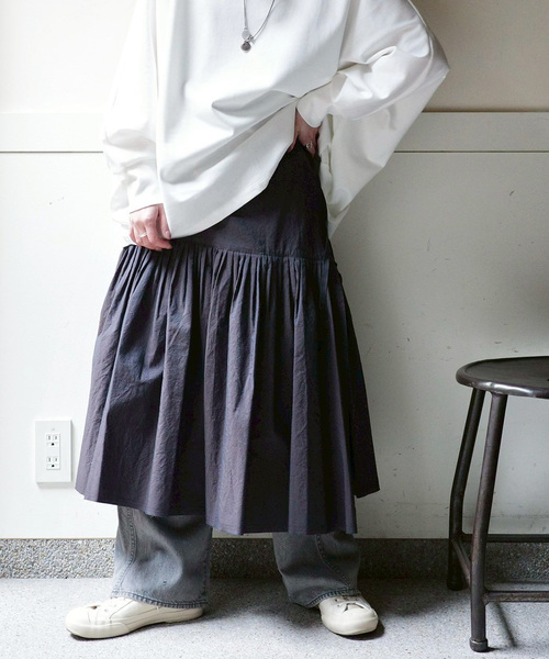 JOURNAL STANDARD LUXE（ジャーナルスタンダード　ラックス）の「Lyra's SK（スカート・レディース・グレー/ネイビー・FREE）」の2枚目の写真