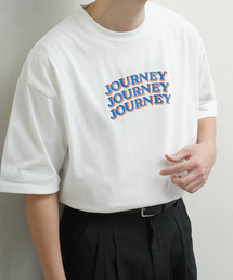 ZIP FIVE（ジップファイブ）の「高密度編み 度詰め天竺 アソートロゴ プリント半袖Tシャツ（Tシャツ/カットソー）」