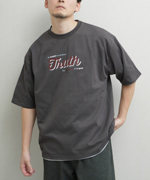 ZIP FIVE（ジップファイブ）の「高密度編み 度詰め天竺 アソートロゴ プリント半袖Tシャツ（Tシャツ/カットソー）」