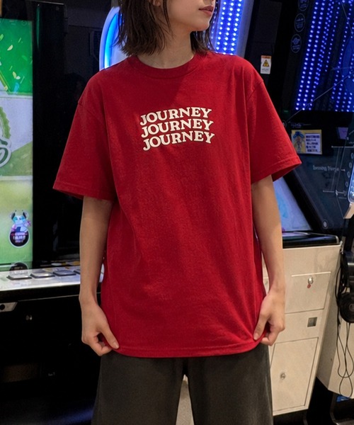 ZIP FIVE(ジップファイブ)の「高密度編み古着風プリント半袖Tシャツ(Tシャツ/カットソー・レディース・イエロー/ホワイト/レッド/ホワイト系/ホワイト系1/ブラック/グレー/チャコールグレー/ネイビー系/ブルー・MEDIUM/LARGE)」の18枚目の写真