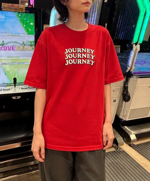 ZIP FIVE(ジップファイブ)の「高密度編み古着風プリント半袖Tシャツ(Tシャツ/カットソー・レディース・イエロー/ホワイト/レッド/ホワイト系/ホワイト系1/ブラック/グレー/チャコールグレー/ネイビー系/ブルー・MEDIUM/LARGE)」の19枚目の写真