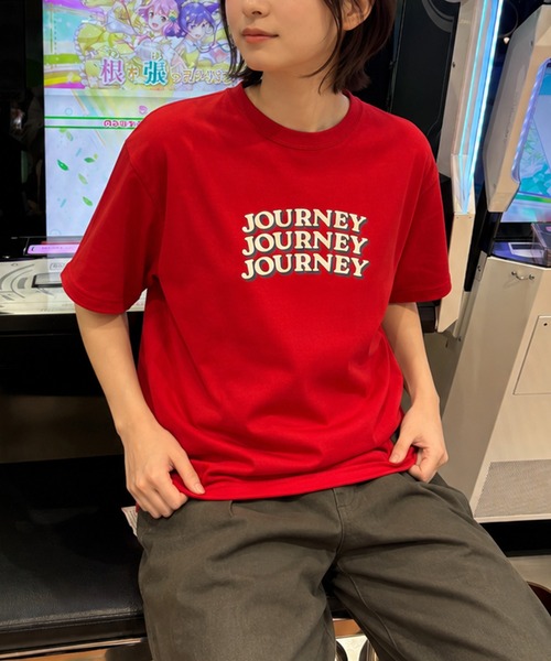 ZIP FIVE(ジップファイブ)の「高密度編み古着風プリント半袖Tシャツ(Tシャツ/カットソー・レディース・イエロー/ホワイト/レッド/ホワイト系/ホワイト系1/ブラック/グレー/チャコールグレー/ネイビー系/ブルー・MEDIUM/LARGE)」の20枚目の写真