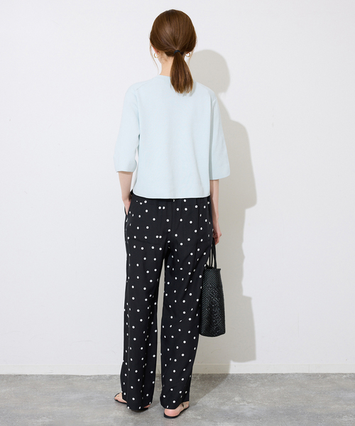 SLOBE IENA（スローブイエナ）の「《遮熱/UVカット/》ハーフスリーブニットカーディガン（カーディガン/ボレロ・レディース・チャコールグレー/グリーン/アイボリー・FREE）」の19枚目の写真