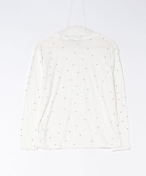 Ritzy(リッツィー)の「ドット柄 ゆったりロングスリーブ T シャツ(Tシャツ/カットソー・レディース・グレー/ホワイト/ブラック・FREE)」の15枚目の写真