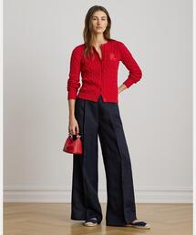 LAUREN RALPH LAUREN | リネンブレンド ツイル ワイドレッグ パンツ(その他パンツ)