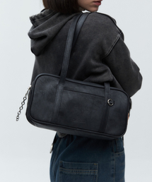 MILK WAVE（ミルクウェーブ）の「ブレンデッドレザーラグランチェーンショルダーバッグ[ブラック]（ショルダーバッグ）」