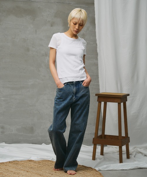 paradigm（パラダイム）の「【paradigm】シアーコットン2ピースレイヤードセットS/S（Tシャツ/カットソー・レディース・グリーン系その他/ピンク/ホワイト/ブラック/チャコールグレー・SMALL/MEDIUM）」の10枚目の写真