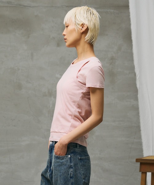 paradigm（パラダイム）の「【paradigm】シアーコットン2ピースレイヤードセットS/S（Tシャツ/カットソー・レディース・グリーン系その他/ピンク/ホワイト/ブラック/チャコールグレー・SMALL/MEDIUM）」の17枚目の写真
