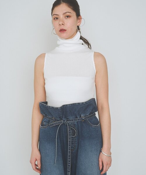 overneath(オーバーニース)の「【OVERNEATH】別注Bodysuit025(タンクトップ・レディース・ホワイト/ベージュ/ブラウン・MEDIUM)」の12枚目の写真