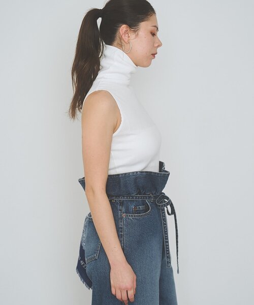 overneath(オーバーニース)の「【OVERNEATH】別注Bodysuit025(タンクトップ・レディース・ホワイト/ベージュ/ブラウン・MEDIUM)」の11枚目の写真