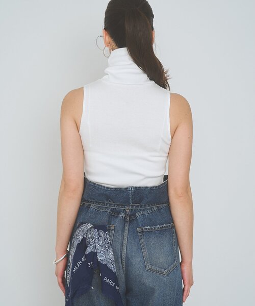 overneath(オーバーニース)の「【OVERNEATH】別注Bodysuit025(タンクトップ・レディース・ホワイト/ベージュ/ブラウン・MEDIUM)」の8枚目の写真