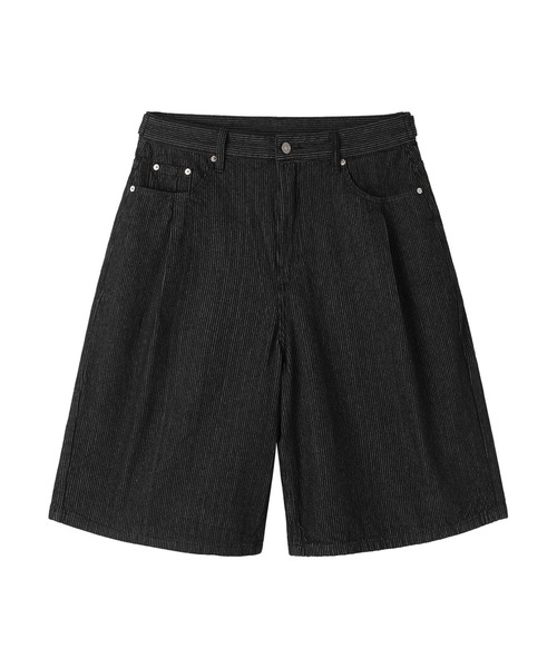 OY（オーワイ）の「『OY/オーワイ』STRIPE EMB WIDE SHORTS /ストライプエンブワイドショートパンツ（その他パンツ・メンズ・ブラック・L/M/S）」の5枚目の写真