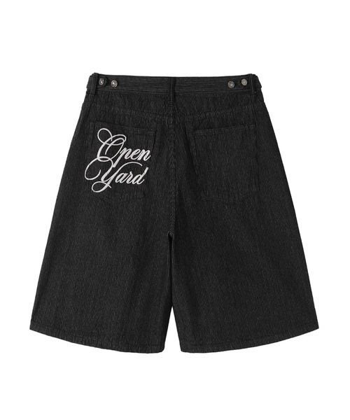 OY（オーワイ）の「『OY/オーワイ』STRIPE EMB WIDE SHORTS /ストライプエンブワイドショートパンツ（その他パンツ・メンズ・ブラック・L/M/S）」の6枚目の写真