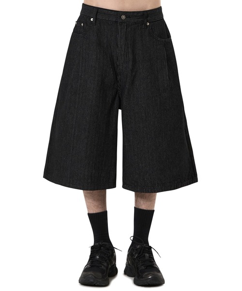 OY（オーワイ）の「『OY/オーワイ』STRIPE EMB WIDE SHORTS /ストライプエンブワイドショートパンツ（その他パンツ・メンズ・ブラック・L/M/S）」の7枚目の写真