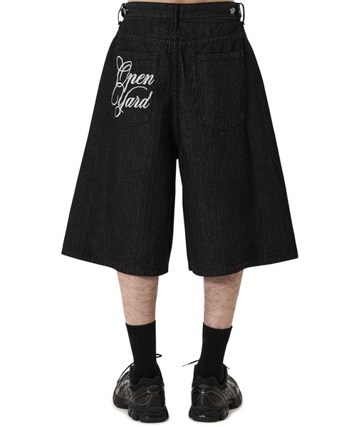 OY（オーワイ）の「『OY/オーワイ』STRIPE EMB WIDE SHORTS /ストライプエンブワイドショートパンツ（その他パンツ・メンズ・ブラック・L/M/S）」の9枚目の写真