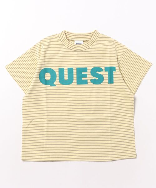 BREEZE(ブリーズ)の「【リンク】ボーダーロゴ半袖Tシャツ(Tシャツ/カットソー・キッズ・ピンク/イエロー/ブルー/ブラック・80/90/100/110/120/130/140)」の3枚目の写真