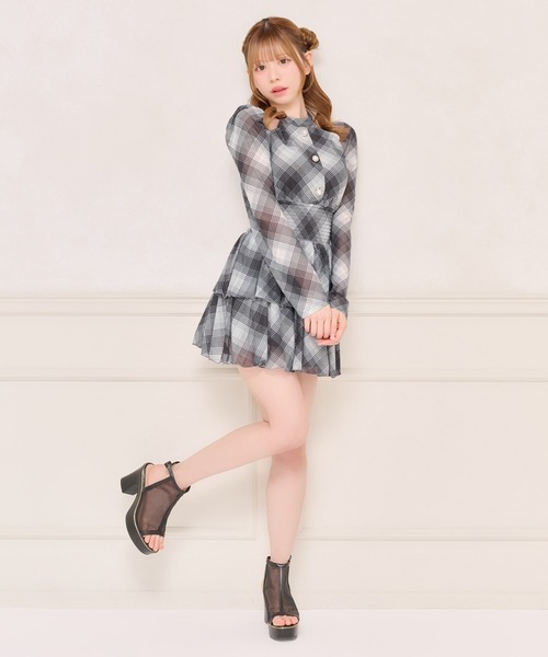 apres jour（アプレジュール）の「ホルターネックティアードミニワンピース（ワンピース・レディース・アイボリー/ブラック/ブラウン系その他/ブラック系その他・フリー/X-LARGE）」の19枚目の写真
