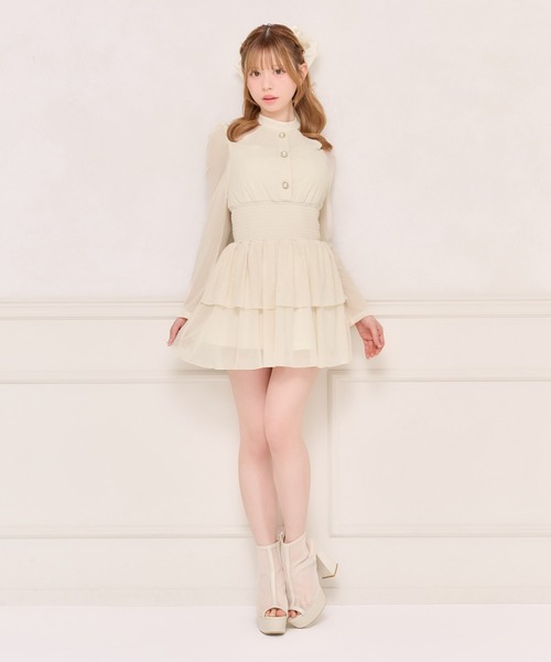 apres jour（アプレジュール）の「ホルターネックティアードミニワンピース（ワンピース・レディース・アイボリー/ブラック/ブラウン系その他/ブラック系その他・フリー/X-LARGE）」の8枚目の写真