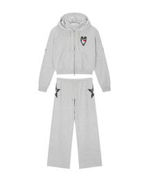 MEOWSFITS Hoodie Pants Set Gray