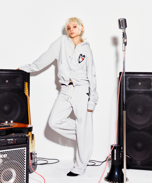 HIGHTIDEFRANKIE（ハイタイドフランキー）の「MEOWSFITS Hoodie Pants Set Gray（パーカー・レディース・スカイブルー・FREE）」の2枚目の写真