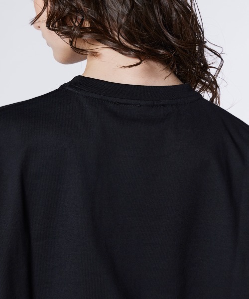 ESSENTIAL（エッセンシャル）の「シングルジャージ袖ラインレースTシャツ（Tシャツ/カットソー・レディース・ブラック/オフホワイト・FREE）」の8枚目の写真