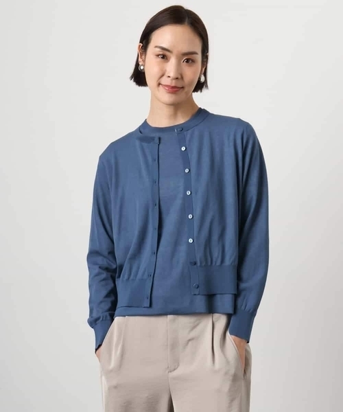 MICHEL KLEIN（ミッシェル・クラン）の「[アンサンブル対応]シアーカーディガン（カーディガン/ボレロ・レディース・ライラック/アイボリー/ブルー・38/40）」の17枚目の写真